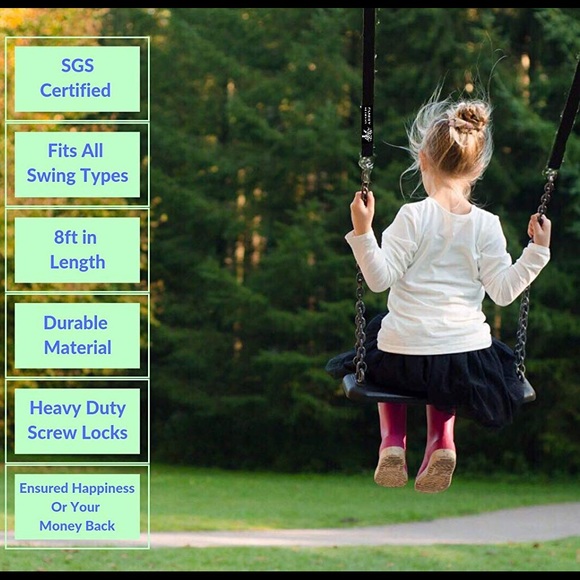 Family Forest Tree Swing Hanging Kit two8 Ft Strap - Picture 3 of 8